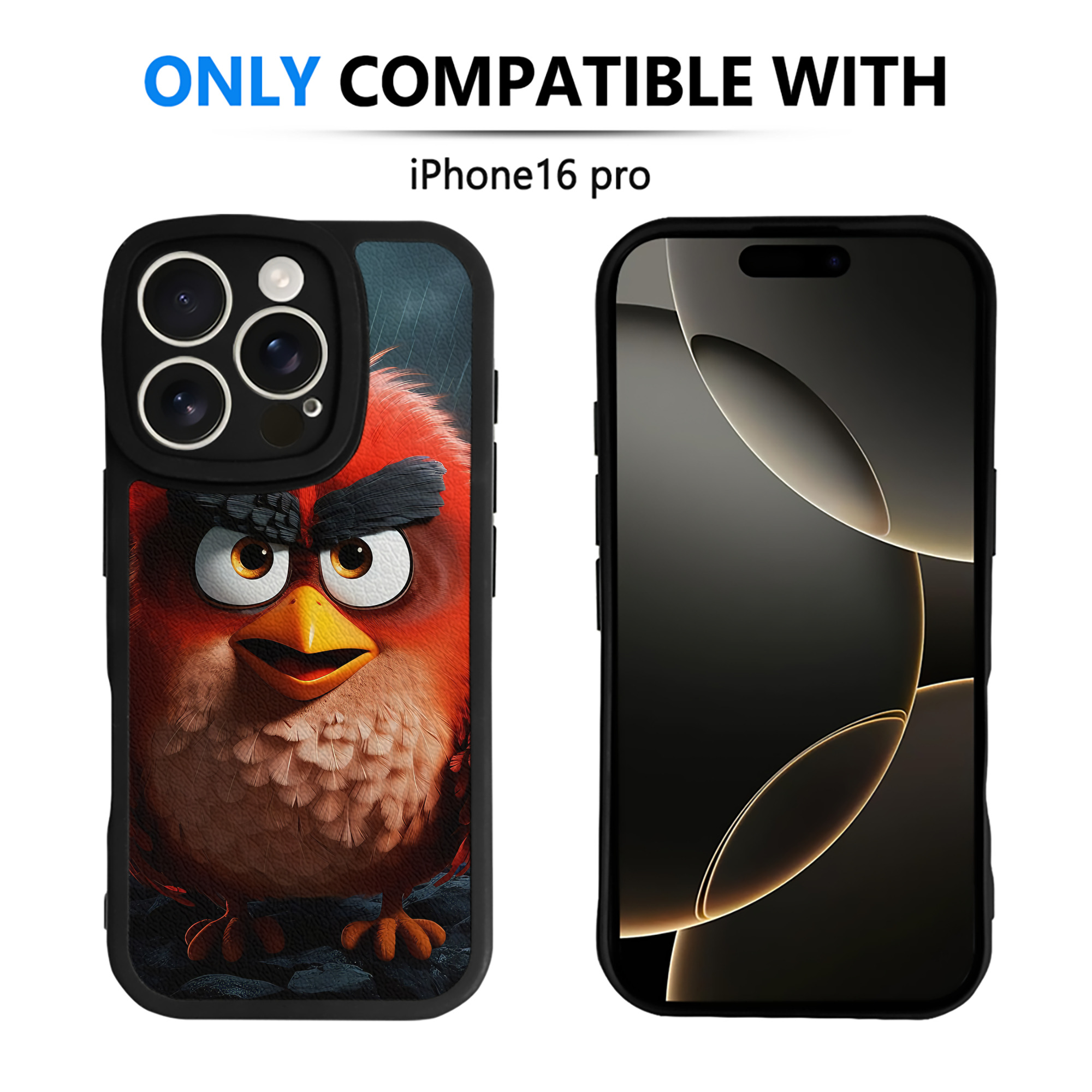 （画像用） Angry Birds アングリーバード 【iPhone 16シリーズ対応】シリコンスマホケース（レザー調） 材質：シリコン